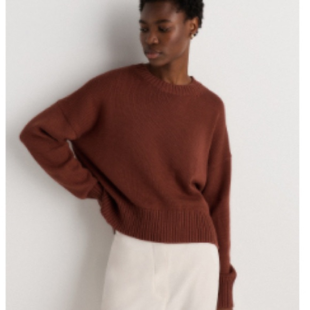 Quince Women's Organic Cotton Boyfriend Crew Sweater